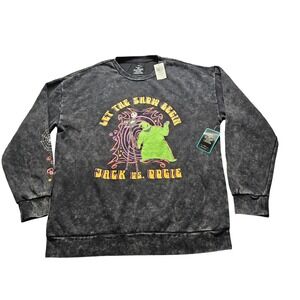 Disney Hot Topic Nightmare Before Christmas Sweatshirt Large Gray Jack vs Oogie
